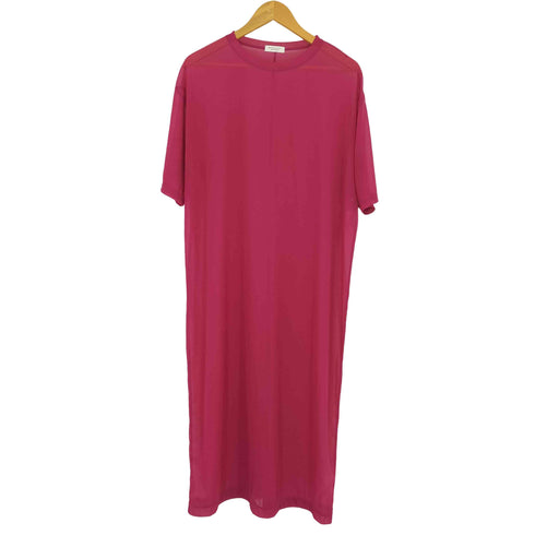 ビューティーアンドユースユナイテッドアローズ BEAUTY & YOUTH UNITED ARROWS BY ポリエステルシフォン 5分袖 マキシワンピース ウォッシャブル レディース