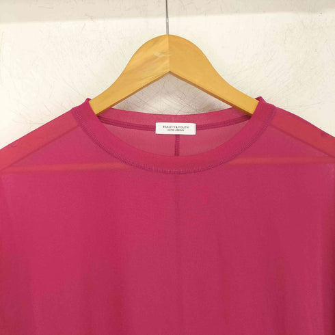 ビューティーアンドユースユナイテッドアローズ BEAUTY & YOUTH UNITED ARROWS BY ポリエステルシフォン 5分袖 マキシワンピース ウォッシャブル レディース