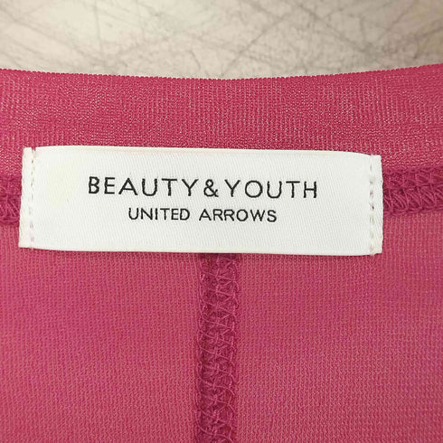 ビューティーアンドユースユナイテッドアローズ BEAUTY & YOUTH UNITED ARROWS BY ポリエステルシフォン 5分袖 マキシワンピース ウォッシャブル レディース