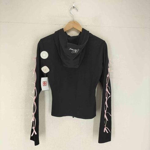 NAMED COLLECTIVE PRINC355 リボン クロップ ジップ フーディー Y2K レディース L-XL
