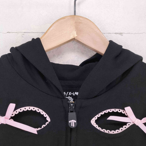 NAMED COLLECTIVE PRINC355 リボン クロップ ジップ フーディー Y2K レディース L-XL