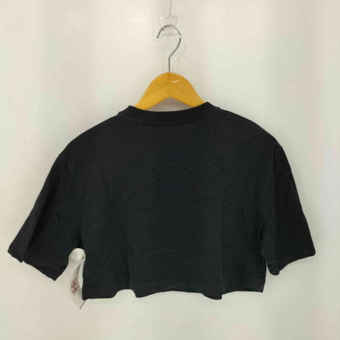 エムエスジーエム MSGM イタリア製 ブラッシュストロークロゴ クロップドTシャツ レディース import:XS