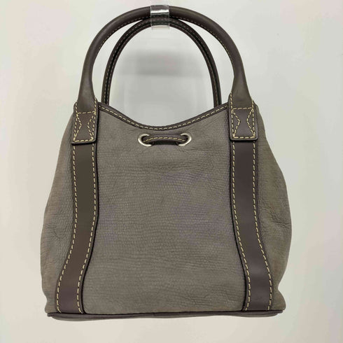 ランセル LANCEL レザー切替 ドローストリング 巾着 ハンド バッグ レディース