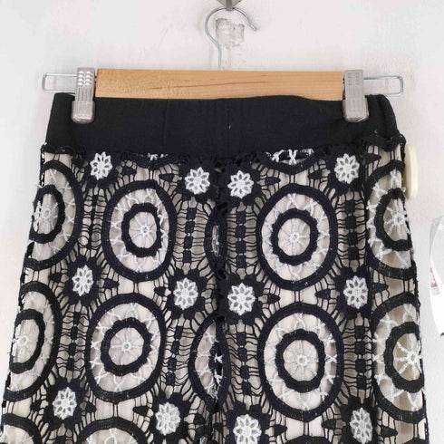 ジーナシス JEANASIS クロシェ編みレイヤードパンツ レディース