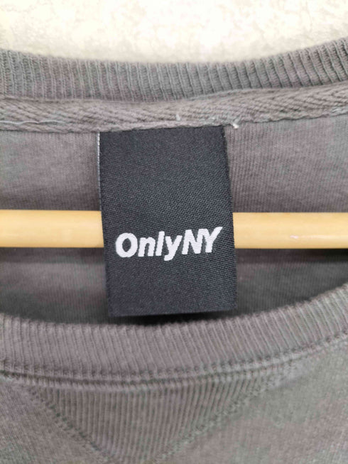 オンリーニューヨーク ONLY NY ロゴ刺繍Vガゼットクルーネックスウェット メンズ M