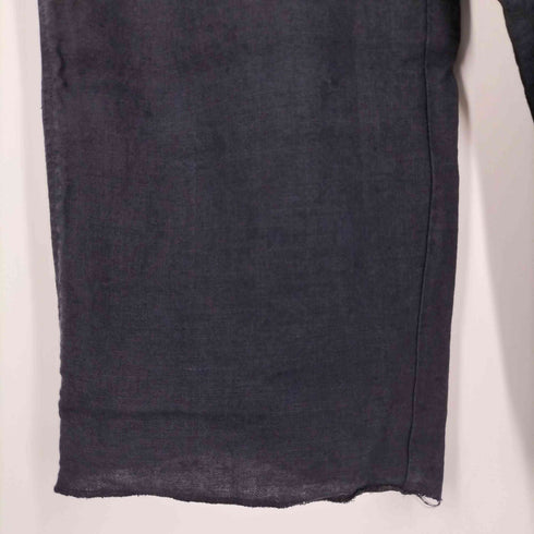 ポロラルフローレン POLO RALPH LAUREN 90s USA製 ブラック リネン100% コインポケット ツータック ワイドスラックス メンズ