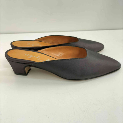 アニエスベー agnes b. フランス製 ポインテッド ミュール パンプス レディース 3