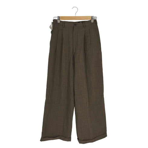 ワイズ Ys ウール100% 2タック ワイドスラックス レディース