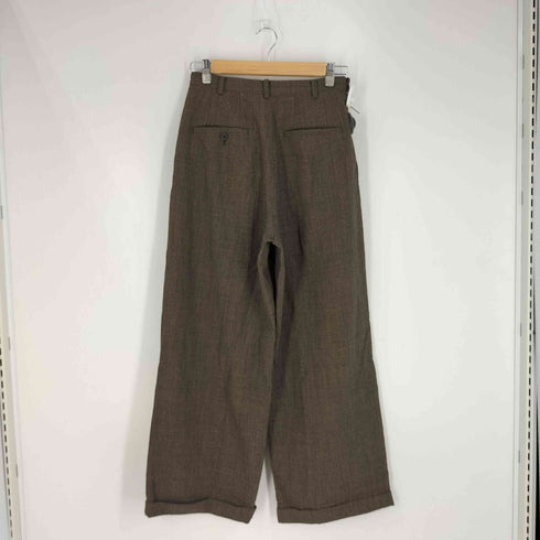 ワイズ Ys ウール100% 2タック ワイドスラックス レディース