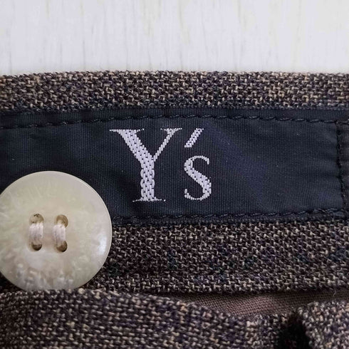 ワイズ Ys ウール100% 2タック ワイドスラックス レディース