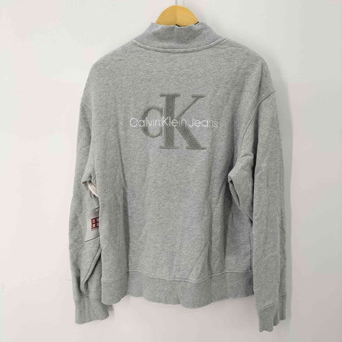 カルバンクラインジーンズ Calvin Klein Jeans A-CHENILLE MONOLOGO ZIP THRU ハーフジップスウェット メンズ import:L