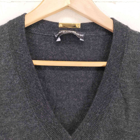 ドルチェアンドガッバーナ DOLCE&GABBANA ゴールドラインVネックニット メンズ 52