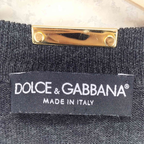 ドルチェアンドガッバーナ DOLCE&GABBANA ゴールドラインVネックニット メンズ 52