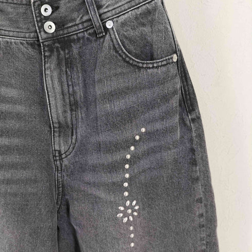 アメリ AMERI STUDS DETAIL STRAIGHT DENIM PANTS レディース 26