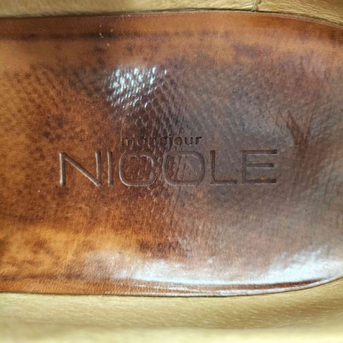 ニコル NICOLE 80-90S 内羽根 メダリオンレザーウィングチップシューズ メンズ 25