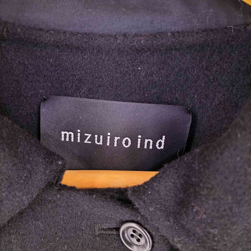 ミズイロインド mizuiro ind ウールラグランコート レディース