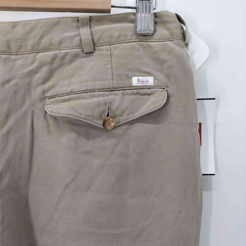 パパス papas ウール 2タック ワイドスラックス メンズ JPN:L