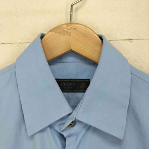 プラダ PRADA トライアングルパッチポケットシャツ メンズ 39 15 1/2