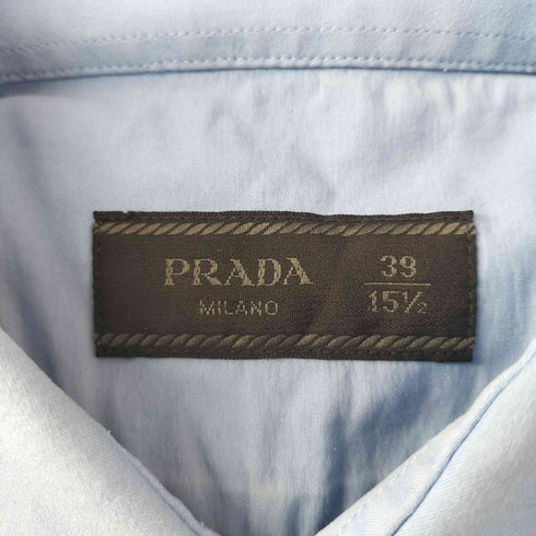 プラダ PRADA トライアングルパッチポケットシャツ メンズ 39 15 1/2
