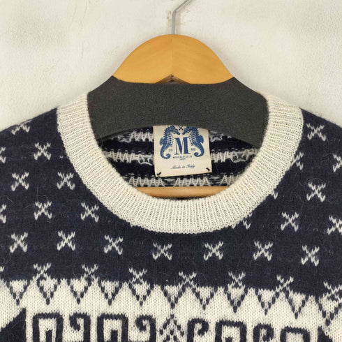 MOLO 11 総柄クルーネックニット メンズ import:M