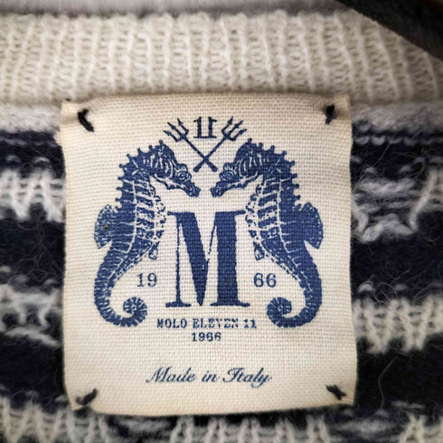 MOLO 11 総柄クルーネックニット メンズ import:M