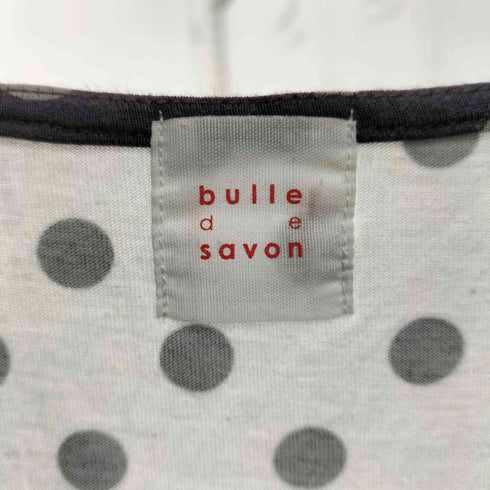 ビュルデサボン bulle de savon ドット柄 フリル コットン レーヨン ノースリーブ ワンピース レディース F