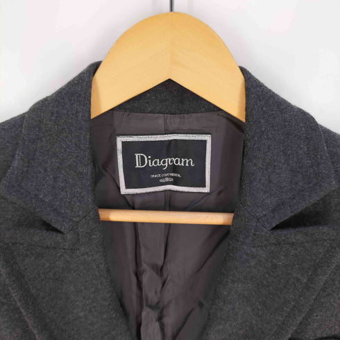 ダイアグラムグレースコンチネンタル Diagram GRACE CONTINENTAL ウール100% 金ボタン テーラードジャケット レディース JPN:36