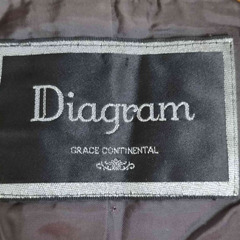 ダイアグラムグレースコンチネンタル Diagram GRACE CONTINENTAL ウール100% 金ボタン テーラードジャケット レディース JPN:36