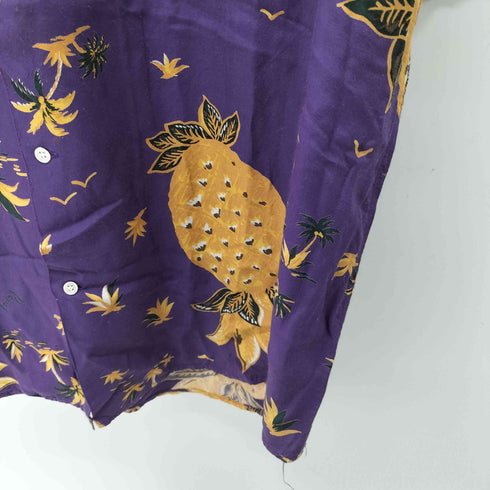 パパス papas 総柄 レーヨン アロハシャツ メンズ JPN:L