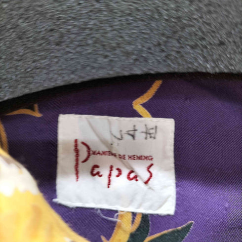 パパス papas 総柄 レーヨン アロハシャツ メンズ JPN:L