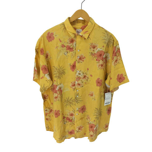 パパス papas 総柄 レーヨン アロハシャツ メンズ JPN:M