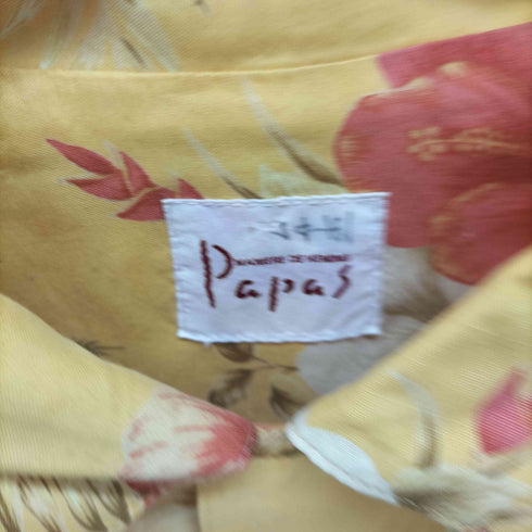 パパス papas 総柄 レーヨン アロハシャツ メンズ JPN:M
