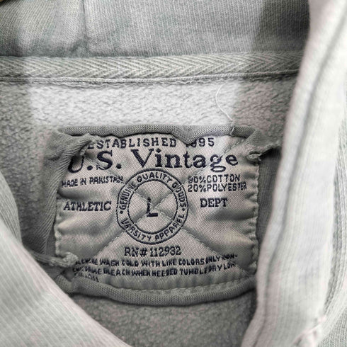 U.S.Vintage ロゴ刺繍 パキスタン製 裏起毛プルオーバーパーカー メンズ import:L