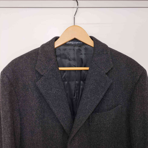 ポロバイラルフローレン Polo by RALPH LAUREN イタリア製 90S ウールツイードヘリンボーンチェスターコート メンズ C92-W80-T170 37S