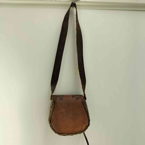 70S~ CARVING カーヴィング 花 葉 型押し エンボス レザー バック ヒッピー ヴィンテージ アンティーク メンズ