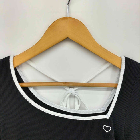 リルリリー lilLilly 25SS アシンメトリ ーマルチ リブ トップス レディース FREE