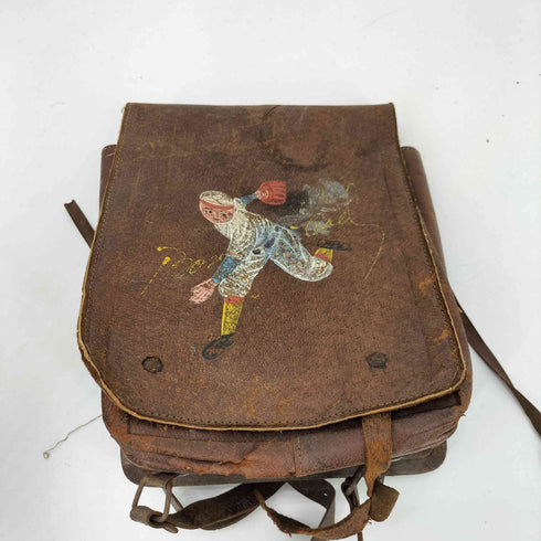 ヴィンテージ アンティーク 野球選手 ペイント 加工 ランドセル メンズ