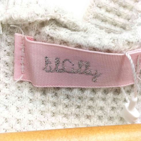 リルリリー lilLilly 25SS ワッフル リボン オーガンジー フリル トップス レディース FREE