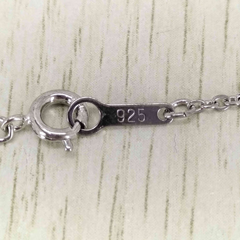 シルバー925刻印 ストーンネックレス レディース