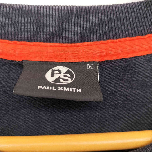ピーエスポールスミス PS Paul Smith トラベルバッジ刺繍プリント総柄デザインスウェット メンズ import:M