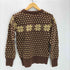 WALSTED 60S~ 総柄 ヴィーガンウール ニット セーター ヴィンテージ メンズ