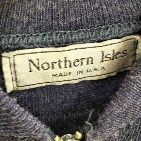 Northern Isles ノーザン アイルズ 80-90s USA製 フルジップ メランジ ニット カーディガン メンズ