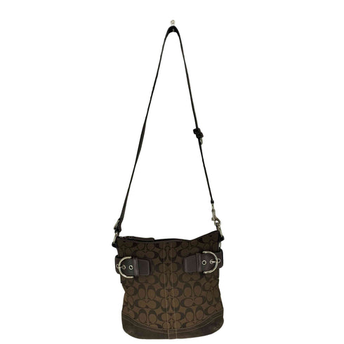 コーチ COACH シグネチャースウェード切替ショルダーバッグ レディース