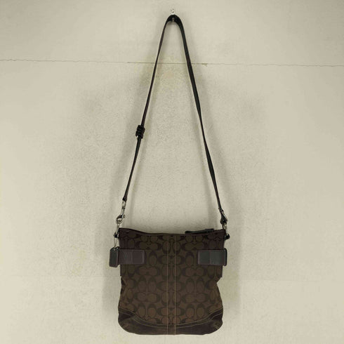 コーチ COACH シグネチャースウェード切替ショルダーバッグ レディース