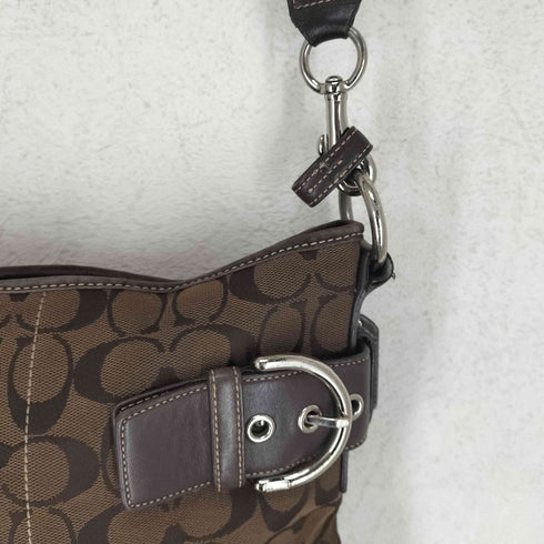 コーチ COACH シグネチャースウェード切替ショルダーバッグ レディース