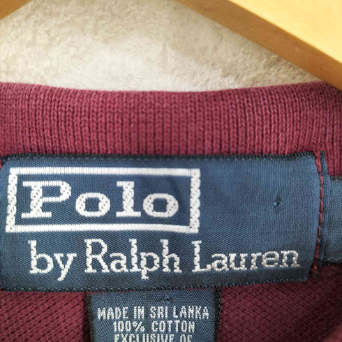 ポロバイラルフローレン Polo by RALPH LAUREN 90S スリランカ製 長袖ポロシャツ メンズ import:M