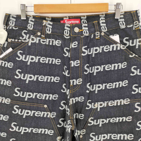 シュプリーム Supreme 25AW Jacquard LOGOS Double KNEE Denim PAINTER Jean メンズ 34