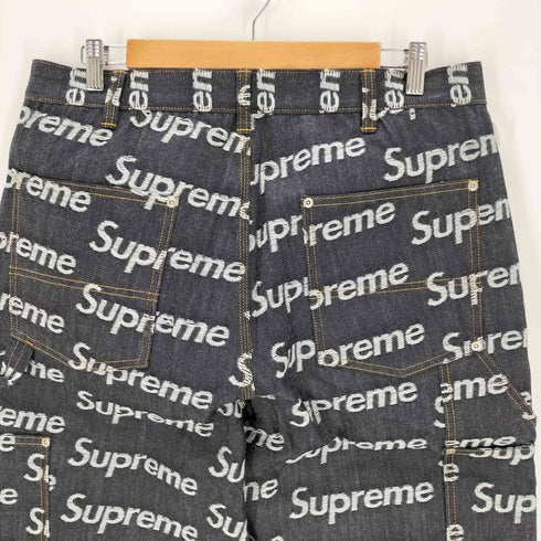 シュプリーム Supreme 25AW Jacquard LOGOS Double KNEE Denim PAINTER Jean メンズ 34