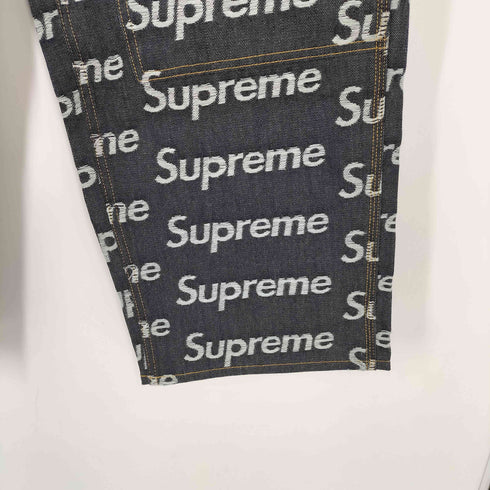 シュプリーム Supreme 25AW Jacquard LOGOS Double KNEE Denim PAINTER Jean メンズ 34