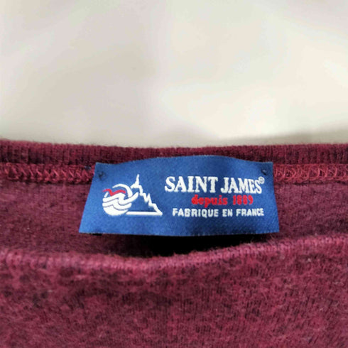 セントジェームス SAINT JAMES ウールコットン ボートネックニット レディース 3 1/2 pon